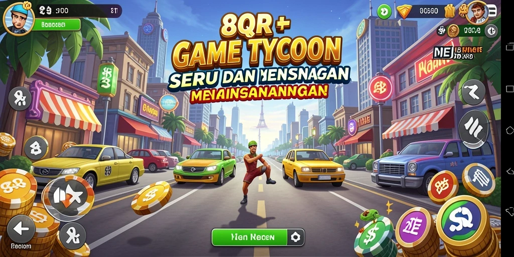 Tampilan gameplay Tycoon yang mendebarkan di 8QR.