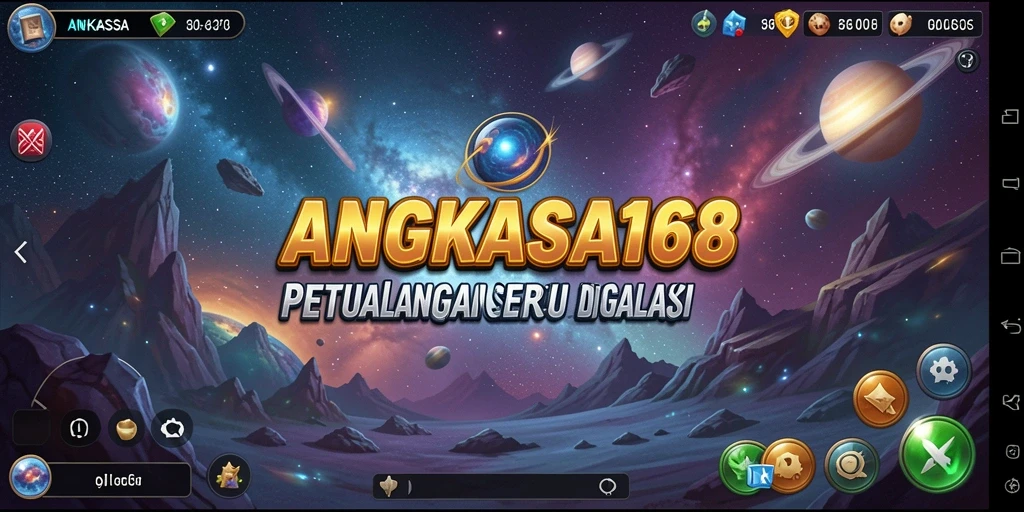 Tampilan gameplay seru ANGKASA168 di luar angkasa.