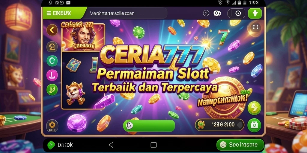 Tampilan gameplay seru dan menarik dari CERIA777 di mesin slot.