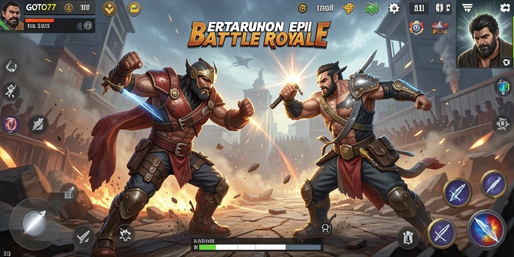Gameplay mendebarkan dari GOTO77 Battle Royale dengan grafis mengesankan.