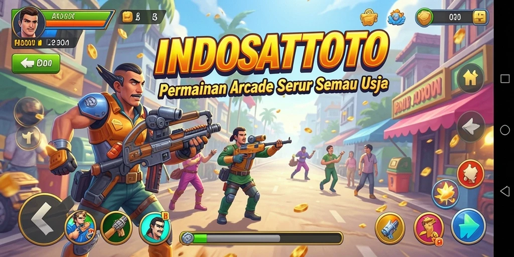 Tangkapan layar gameplay INDOSATTOTO dalam aksi Arcade yang mendebarkan.