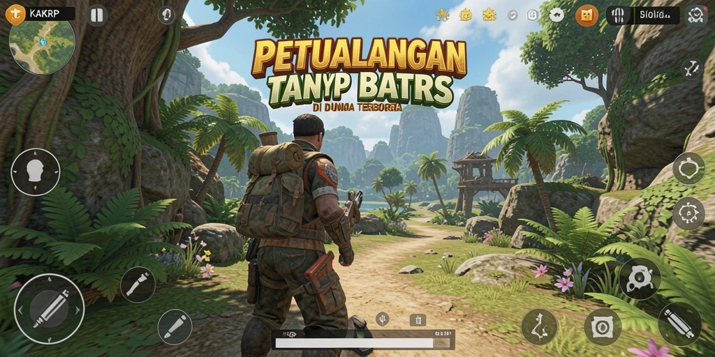 Screenshot gameplay KAKRP menunjukkan aksi seru di dunia terbuka.