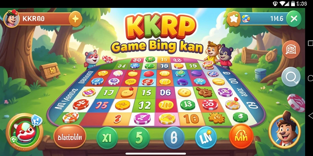 Screenshot gameplay Bingo KKRP dengan tampilan menarik dan warna-warni.