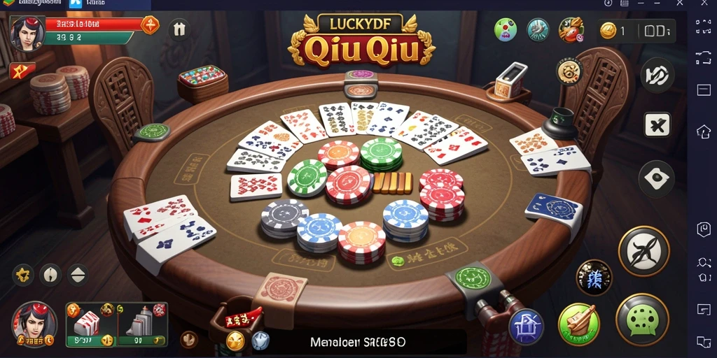 Tampilan gameplay QiuQiu yang menegangkan dan seru di LUCKYDF.